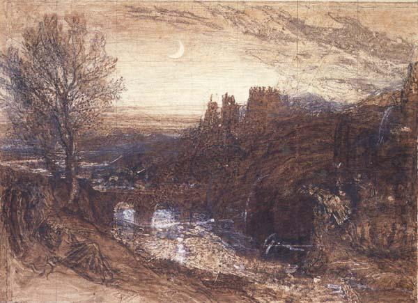 A Towered City or The Haunted Stream, Samuel Palmer